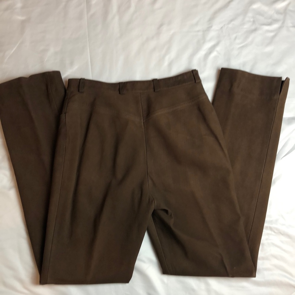 ESCADA Vintage Brown lined leather Pants size 36